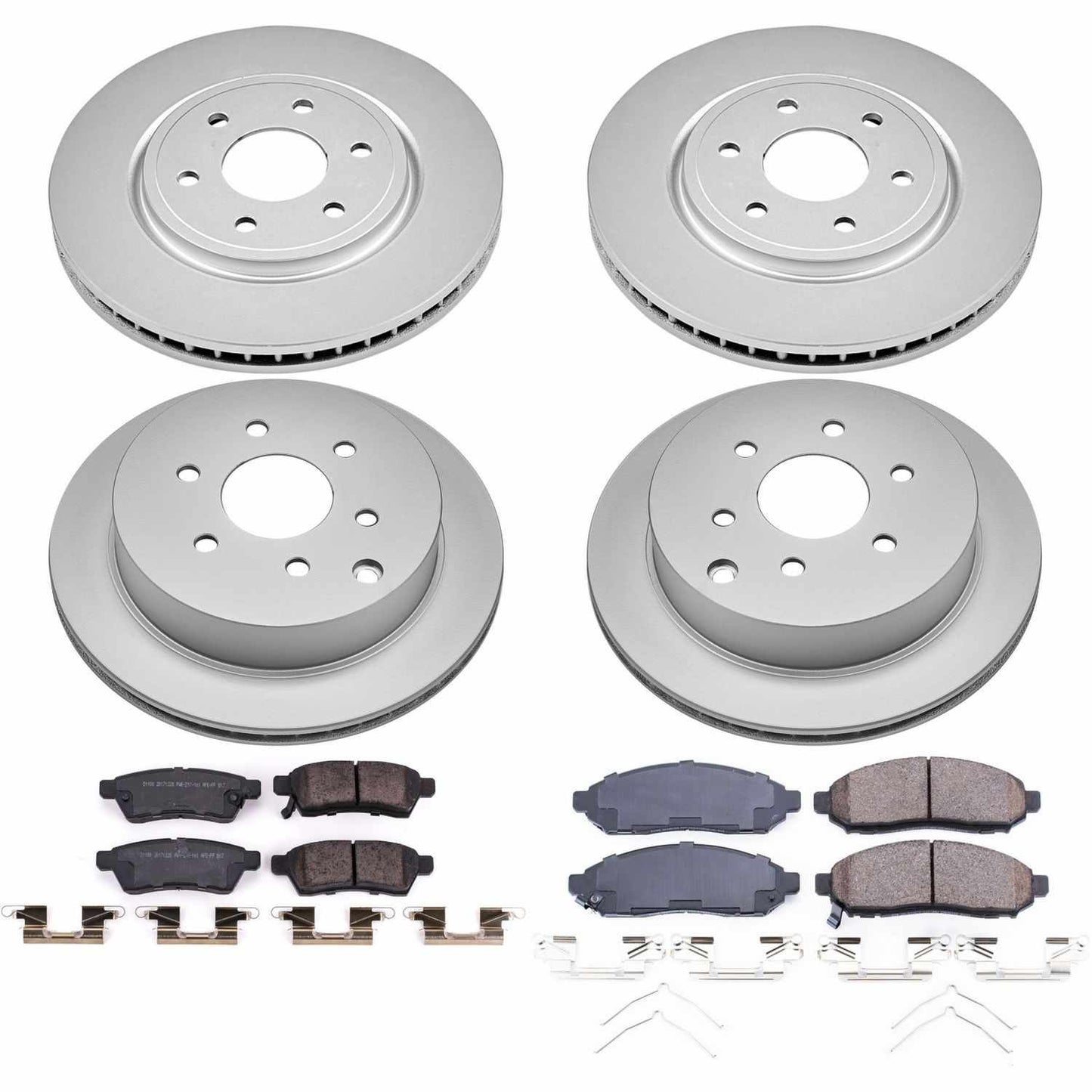 PowerStop Power Stop 2019 Nissan Frontier Front & Rear Z17 Evolution Geomet Coated Brake Kit CRK8358