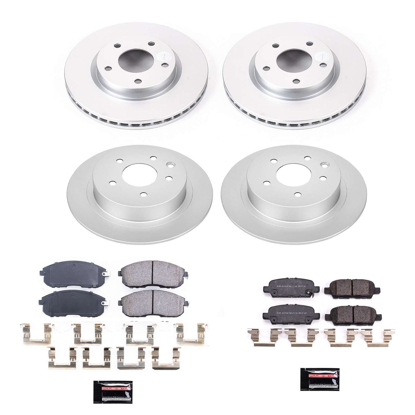 PowerStop Power Stop 2019 Nissan Sentra Front & Rear Z17 Evolution Geomet Coated Brake Kit CRK8359