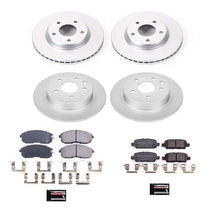 PowerStop Power Stop 2019 Nissan Sentra Front & Rear Z17 Evolution Geomet Coated Brake Kit CRK8359