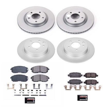 PowerStop Power Stop 2019 Nissan Sentra Front & Rear Z17 Evolution Geomet Coated Brake Kit CRK8360