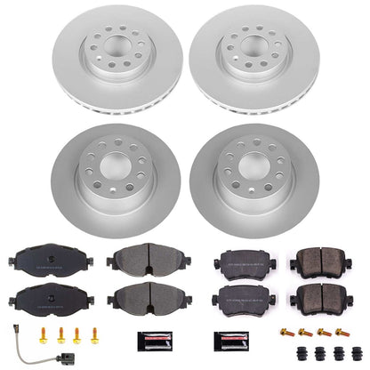 PowerStop Power Stop 2019 Volkswagen Golf Alltrack Front & Rear Z23 Evolution Sport Coated Brake Kit CRK8364