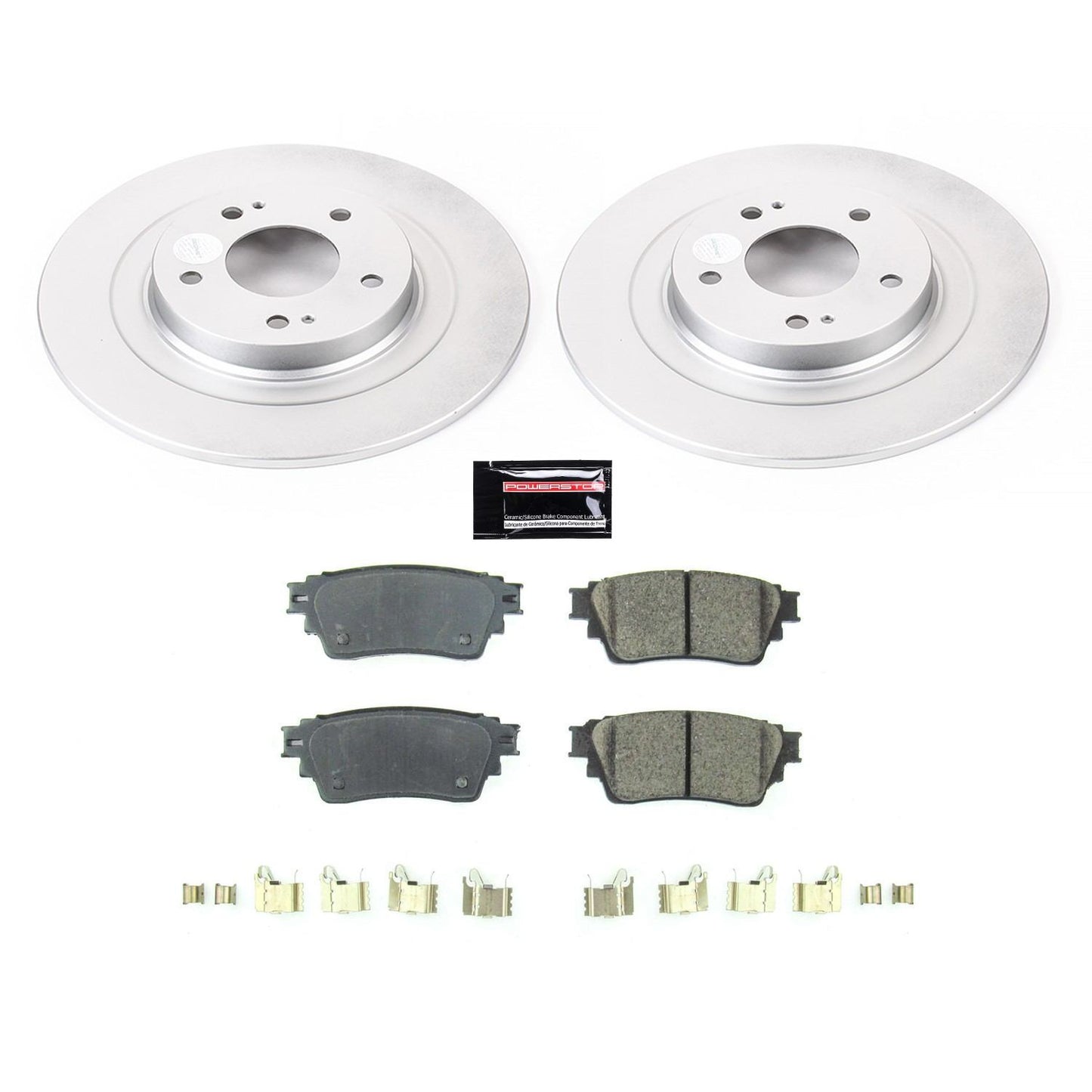 Power Stop 2018 Mitsubishi Eclipse Cross Rear Z17 Evolution Geomet Coated Brake Kit CRK8381