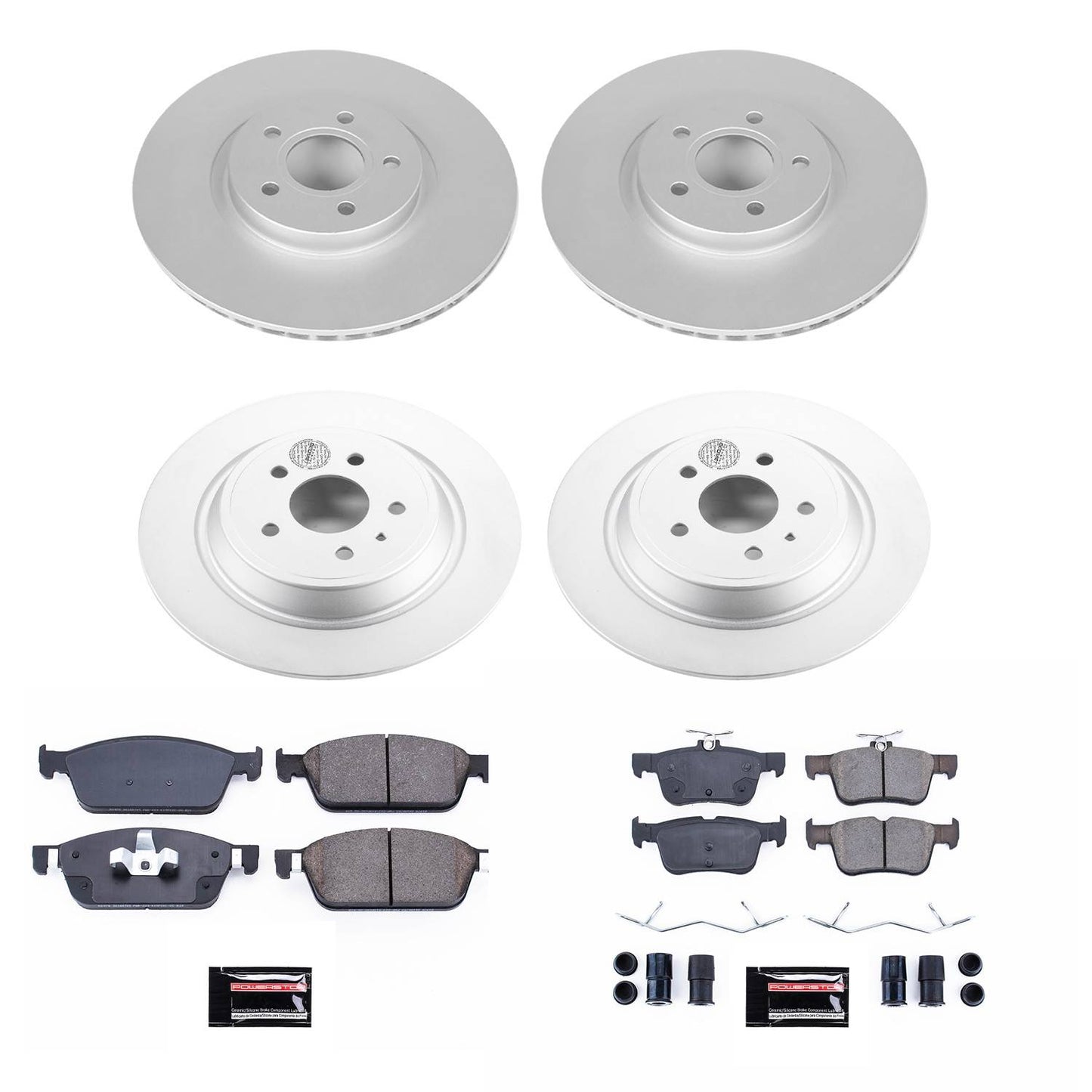 PowerStop Power Stop 17-19 Lincoln MKC Front & Rear Z23 Evolution Sport Coated Brake Kit CRK8390