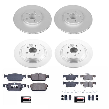 PowerStop Power Stop 17-19 Lincoln MKC Front & Rear Z23 Evolution Sport Coated Brake Kit CRK8390