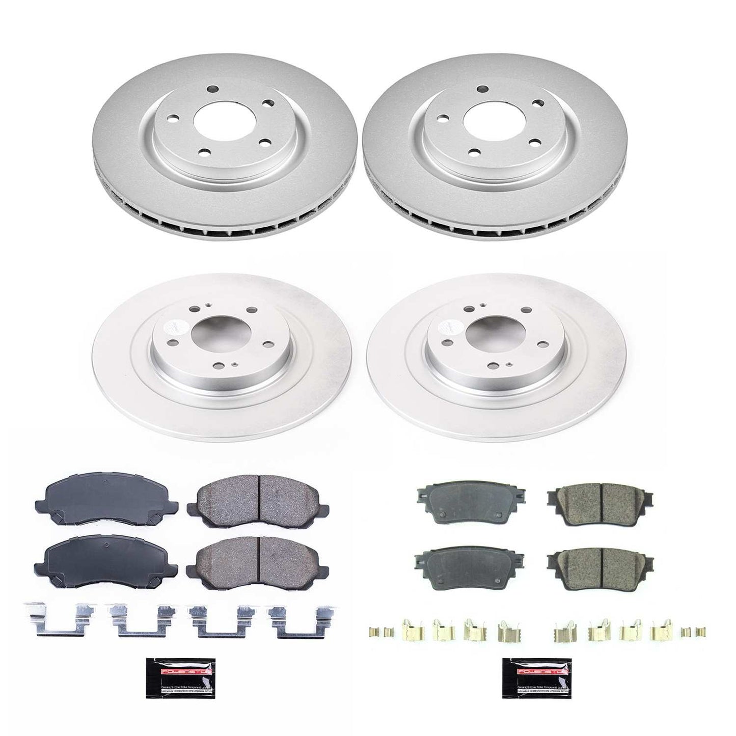 Power Stop 17-19 Mitsubishi Outlander Front & Rear Z17 Evolution Geomet Coated Brake Kit CRK8397