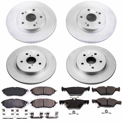 PowerStop Power Stop 2015 Subaru Legacy Front & Rear Z17 Evolution Geomet Coated Brake Kit CRK8405
