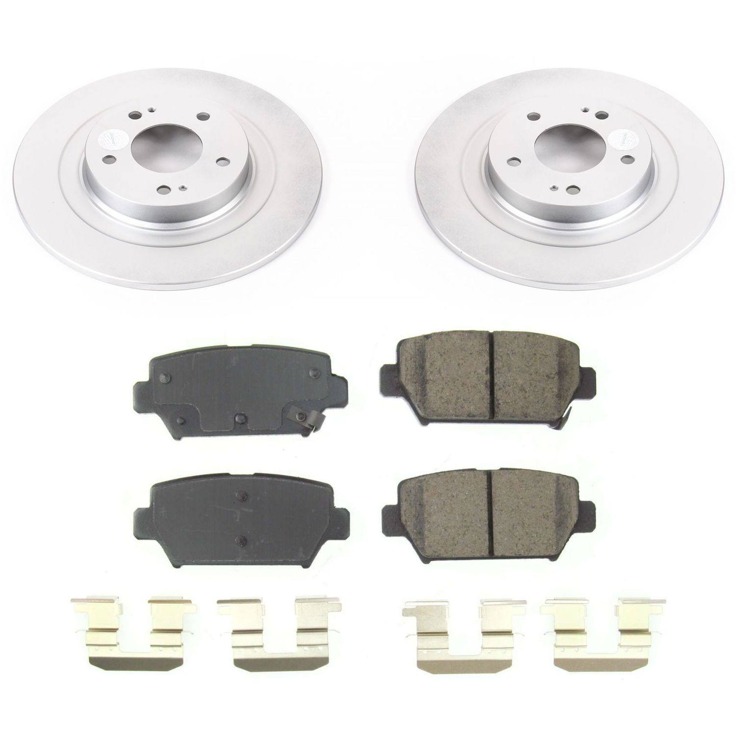 Power Stop 2018 Mitsubishi Eclipse Cross Rear Z17 Evolution Geomet Coated Brake Kit CRK8434