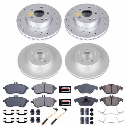 PowerStop Power Stop 12-16 Mercedes-Benz C250 Front & Rear Z17 Evolution Geomet Coated Brake Kit CRK8439