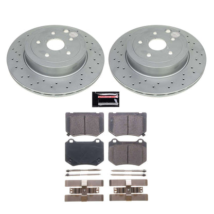 PowerStop Power Stop 18-20 Subaru WRX STI Rear Z17 Coated Brake Kit CRK8496