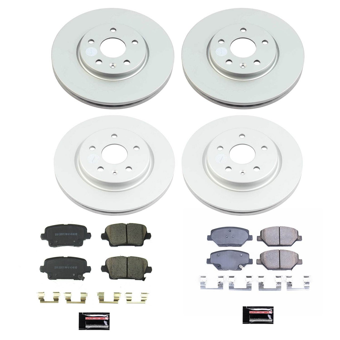 PowerStop Power Stop 2019 Cadillac XT4 Front & Rear Z17 Coated Brake Kit CRK8504