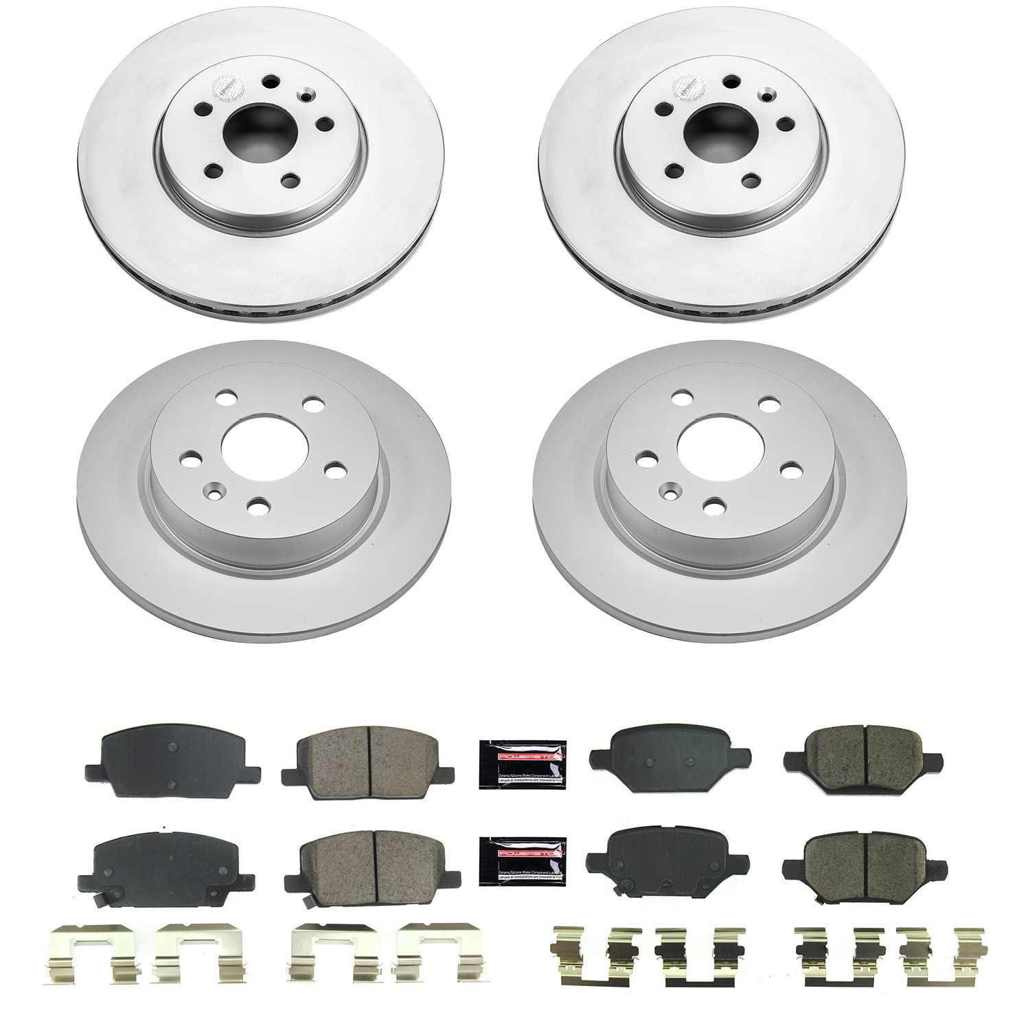 Power Stop 18-20 Buick Encore Front & Rear Z17 Evolution Geomet Coated Brake Kit CRK8505