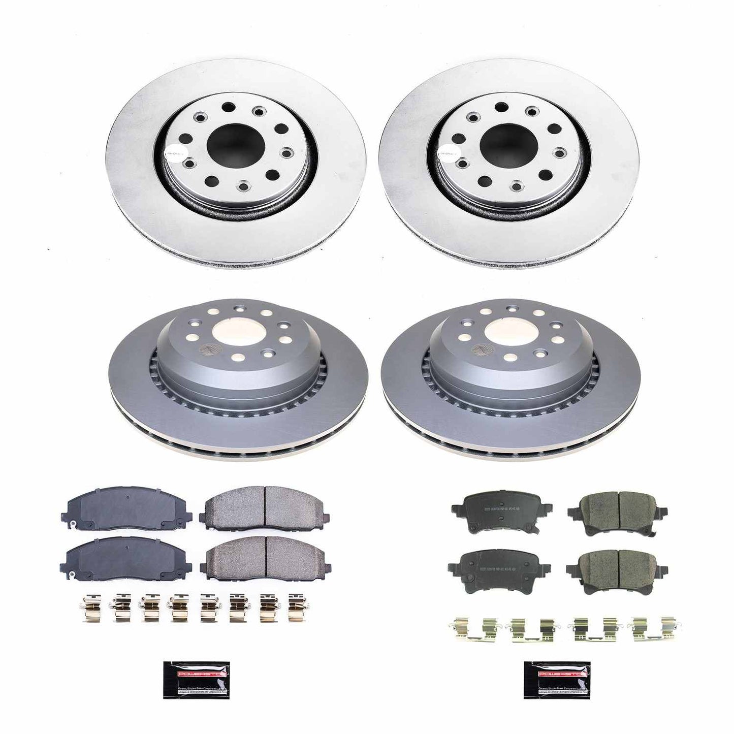 PowerStop Power Stop 2021 Jeep Wrangler Front & Rear Z17 Coated Brake Kit CRK8509