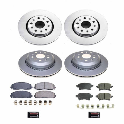 PowerStop Power Stop 2021 Jeep Wrangler Front & Rear Z17 Coated Brake Kit CRK8509