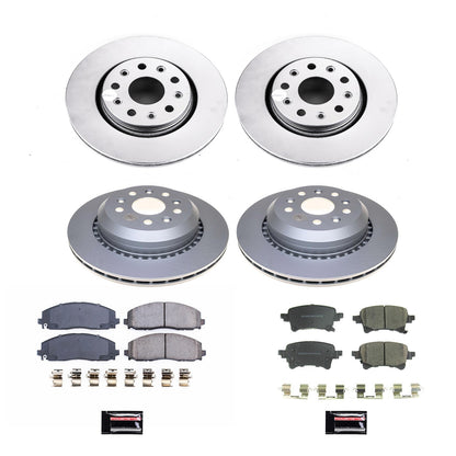 PowerStop Power Stop 2021 Jeep Wrangler Front & Rear Z17 Coated Brake Kit CRK8509