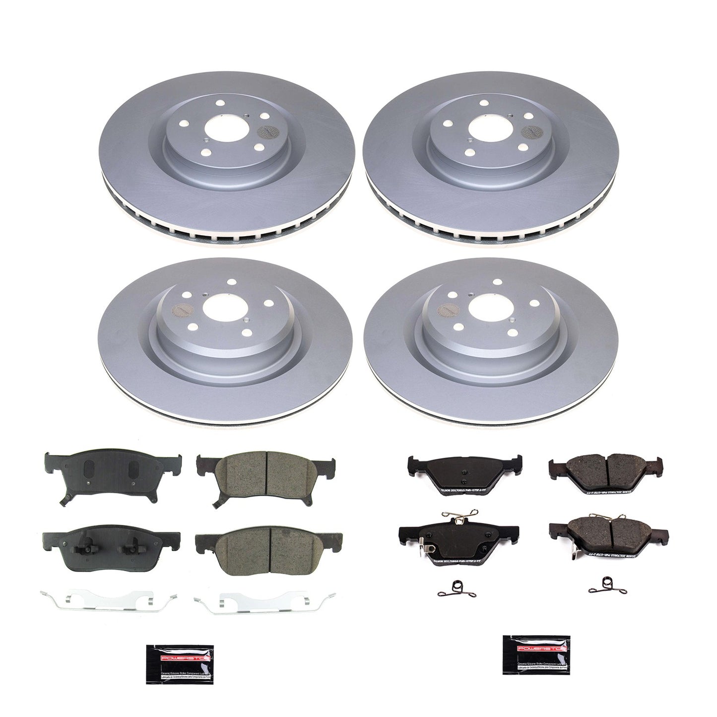 PowerStop Power Stop 19-20 Subaru Ascent Front & Rear Z17 Coated Brake Kit CRK8518
