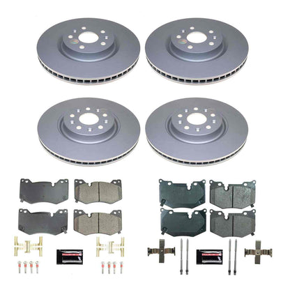 PowerStop Power Stop 20-21 Chevrolet Corvette Front & Rear Z17 Coated Brake Kit CRK8530