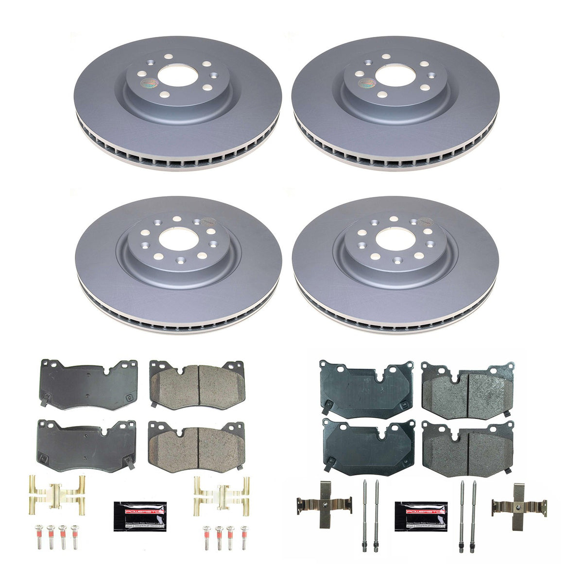 PowerStop Power Stop 20-21 Chevrolet Corvette Front & Rear Z17 Coated Brake Kit CRK8530