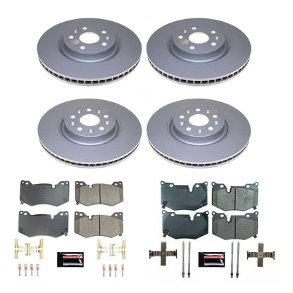 PowerStop Power Stop 20-21 Chevrolet Corvette Front & Rear Z17 Coated Brake Kit CRK8530