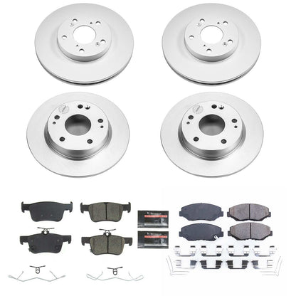 Power Stop 2020 Honda Civic Front & Rear Z17 Evolution Geomet Coated Brake Kit CRK8620