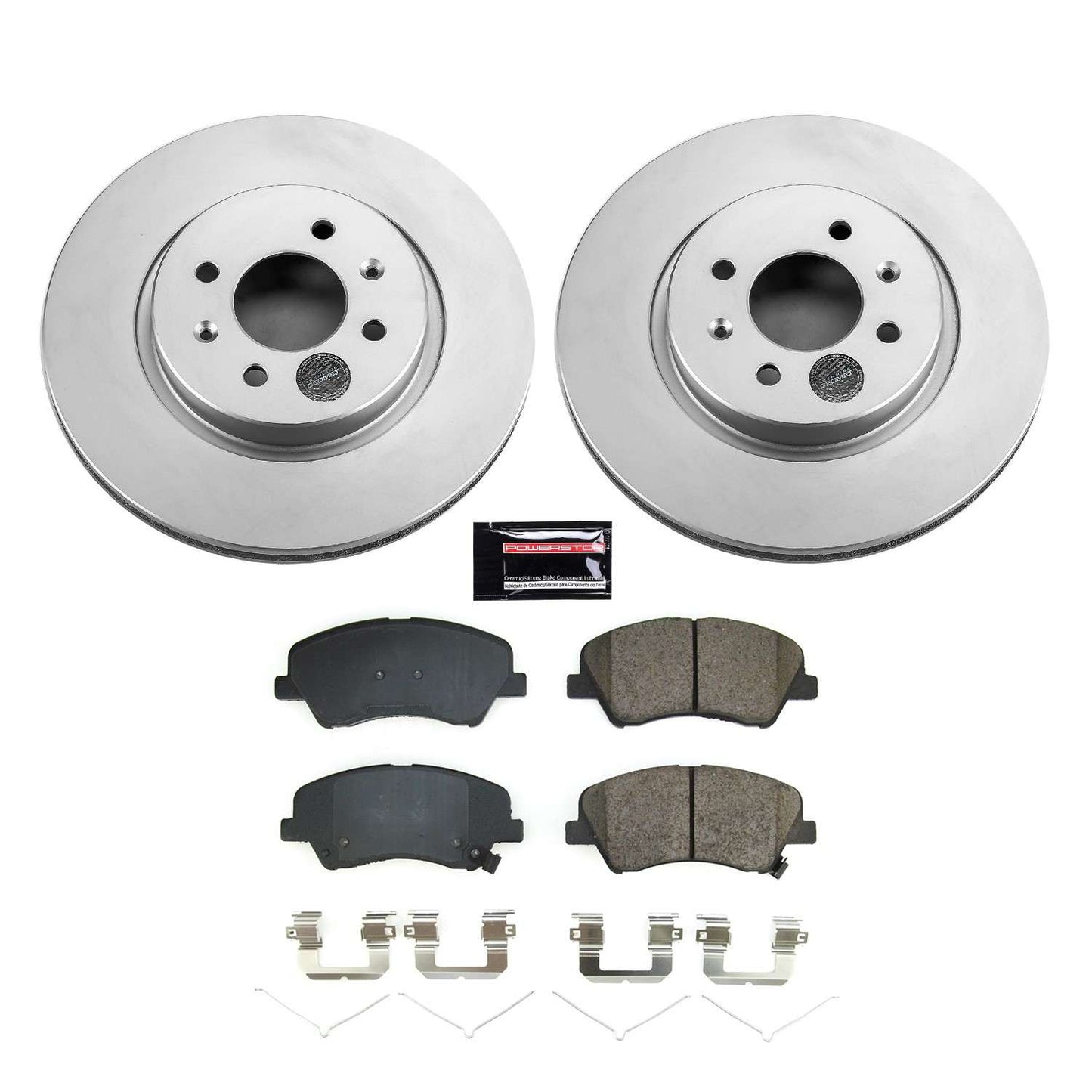 PowerStop Power Stop 18-21 Hyundai Accent Front Z17 Coated Brake Kit CRK8699