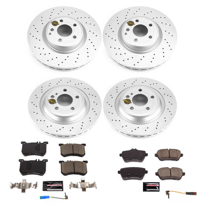 PowerStop Power Stop 19-20 Mercedes-Benz SL550 Front & Rear Z23 Coated Brake Kit CRK8734