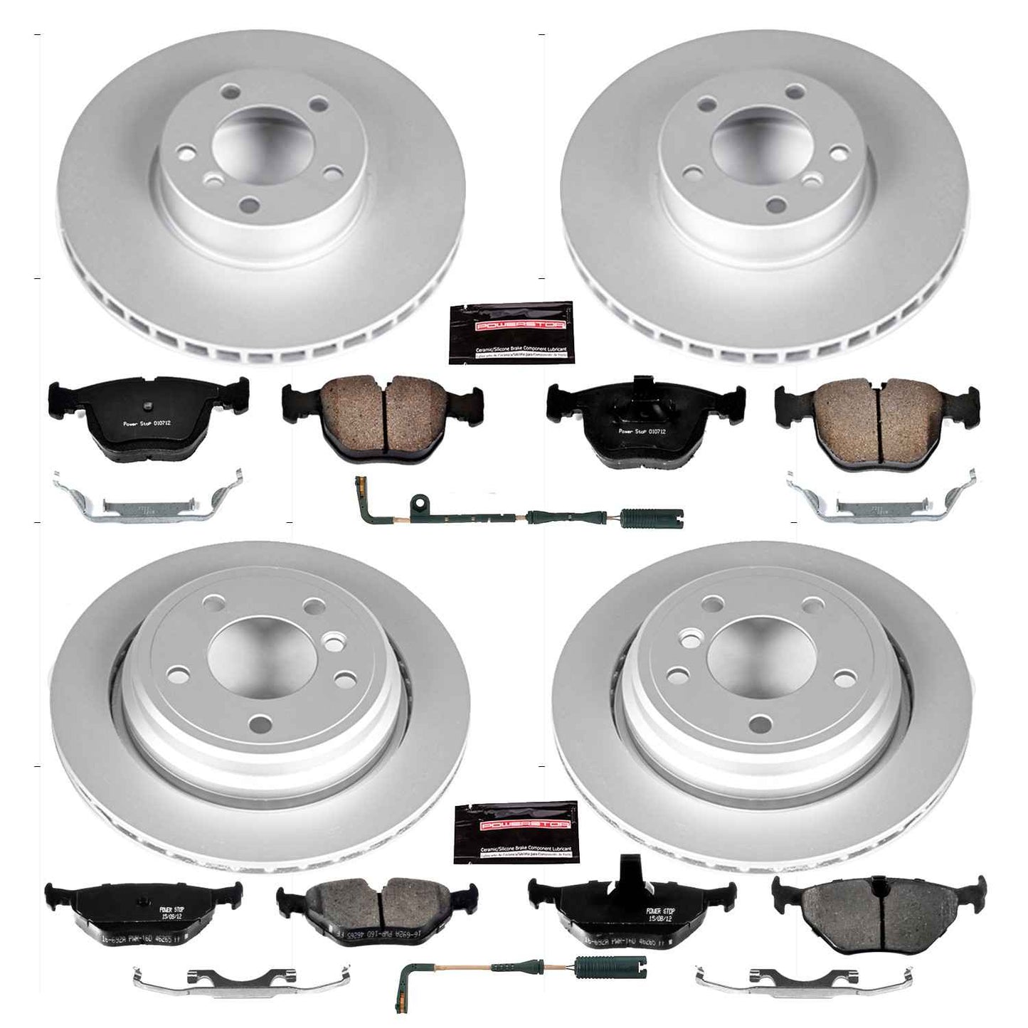 PowerStop Power Stop 01-03 BMW 530i Front & Rear Z23 Evolution Sport Coated Brake Kit CRK945