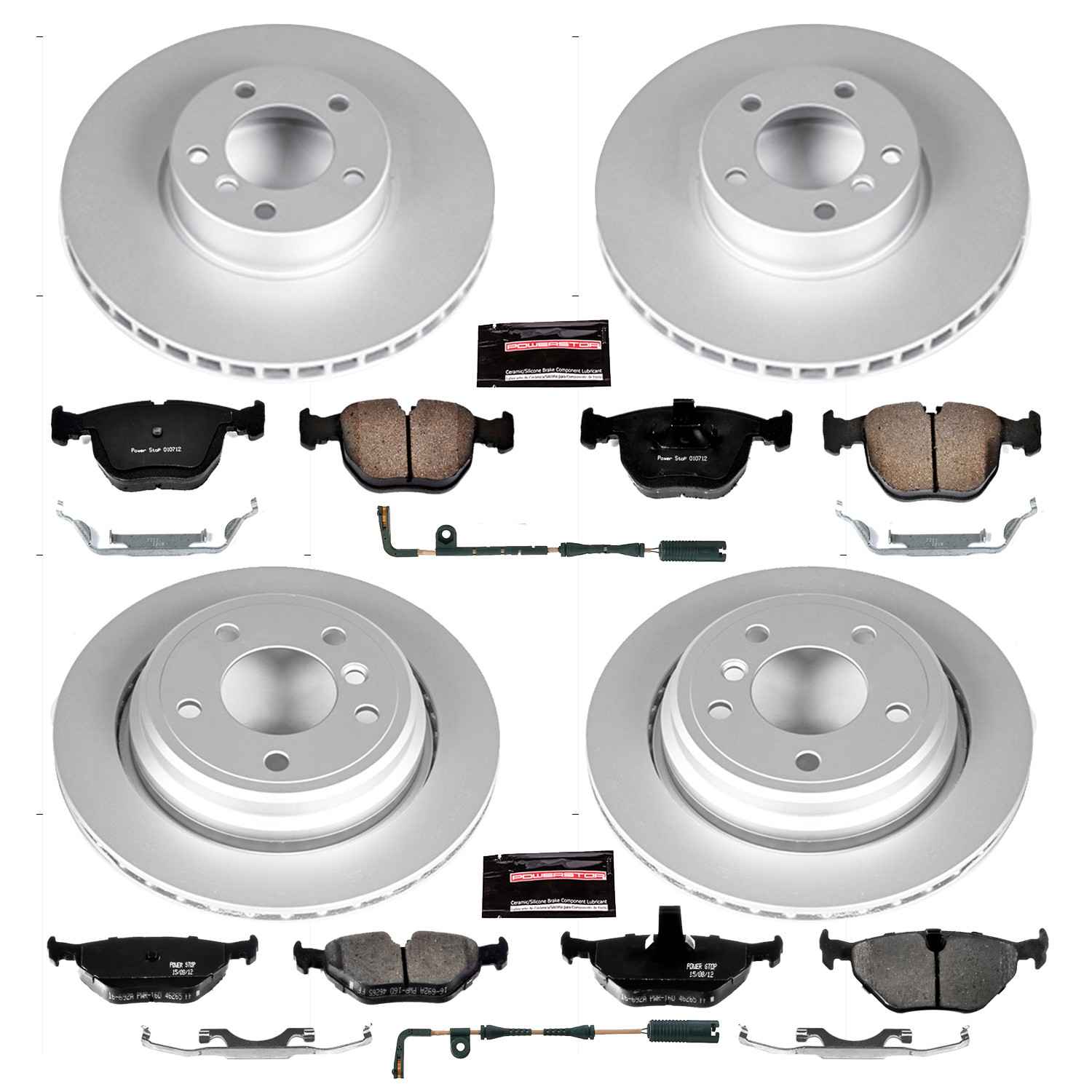 PowerStop Power Stop 00-03 BMW 540i Front & Rear Z23 Evolution Sport Coated Brake Kit CRK946