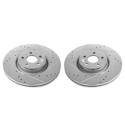PowerStop Power Stop 12-18 Volvo S60 Front Evolution Drilled & Slotted Rotors - Pair EBR1002XPR