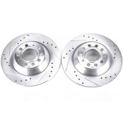 PowerStop Power Stop 05-11 Audi A6 Rear Evolution Drilled & Slotted Rotors - Pair EBR1008XPR