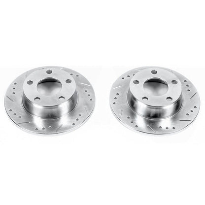 PowerStop Power Stop 99-04 Audi A6 Quattro Rear Evolution Drilled & Slotted Rotors - Pair EBR1009XPR