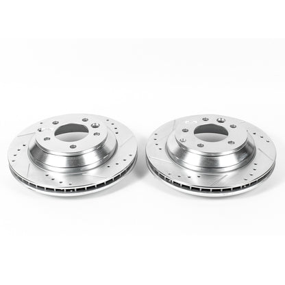PowerStop Power Stop 07-15 Audi Q7 Rear Evolution Drilled & Slotted Rotors - Pair EBR1013XPR