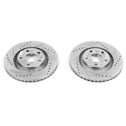 PowerStop Power Stop 04-09 Audi S4 Rear Evolution Drilled & Slotted Rotors - Pair EBR1014XPR