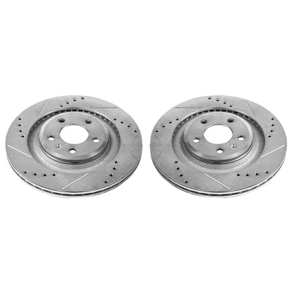 PowerStop Power Stop 10-11 Audi S4 Rear Evolution Drilled & Slotted Rotors - Pair EBR1015XPR