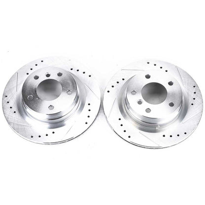 PowerStop Power Stop 2006 BMW 325i Rear Evolution Drilled & Slotted Rotors - Pair EBR1020XPR