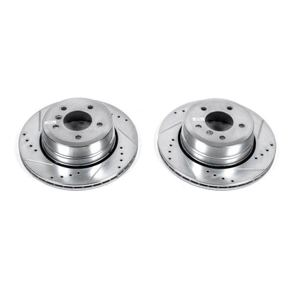 PowerStop Power Stop 06-07 BMW 525xi Rear Evolution Drilled & Slotted Rotors - Pair EBR1022XPR