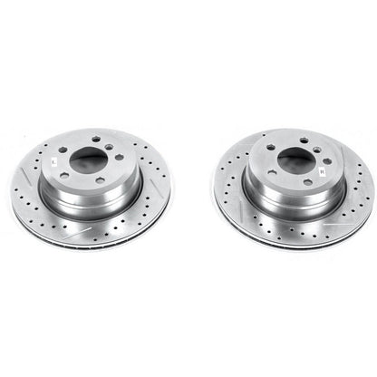PowerStop Power Stop 07-18 BMW X5 Rear Evolution Drilled & Slotted Rotors - Pair EBR1031XPR
