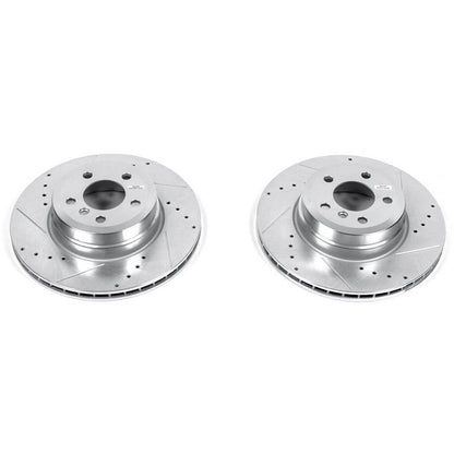 PowerStop Power Stop 07-18 BMW X5 Rear Evolution Drilled & Slotted Rotors - Pair EBR1032XPR