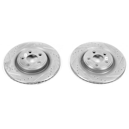 PowerStop Power Stop 06-08 Jaguar S-Type Rear Evolution Drilled & Slotted Rotors - Pair EBR1042XPR