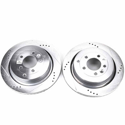 PowerStop Power Stop 05-09 Land Rover LR3 Rear Evolution Drilled & Slotted Rotors - Pair EBR1046XPR