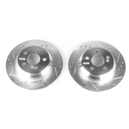 PowerStop Power Stop 03-06 Mercedes-Benz CL500 Rear Evolution Drilled & Slotted Rotors - Pair EBR1050XPR