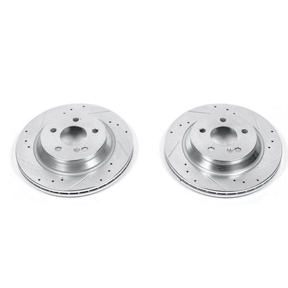 PowerStop Power Stop 99-03 Mercedes-Benz CL500 Rear Evolution Drilled & Slotted Rotors - Pair EBR1051XPR