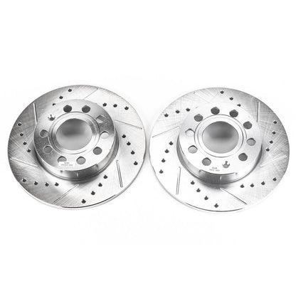 PowerStop Power Stop 2008 Audi A3 Rear Evolution Drilled & Slotted Rotors - Pair EBR1069XPR