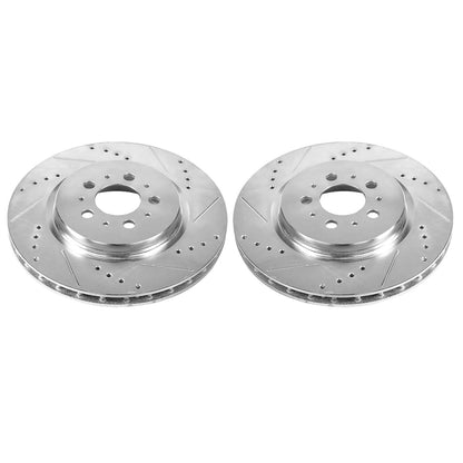 PowerStop Power Stop 04-07 Volvo S60 Rear Evolution Drilled & Slotted Rotors - Pair EBR1071XPR