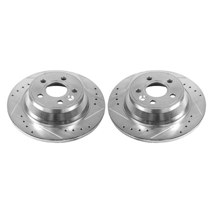 PowerStop Power Stop 07-11 Volvo S80 Rear Evolution Drilled & Slotted Rotors - Pair EBR1074XPR
