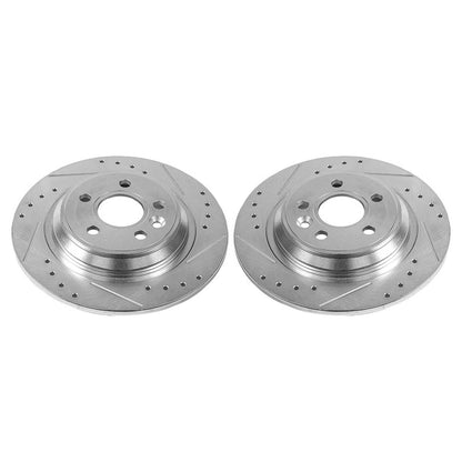 PowerStop Power Stop 11-15 Volvo S60 Rear Evolution Drilled & Slotted Rotors - Pair EBR1075XPR