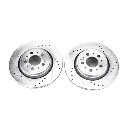 PowerStop Power Stop 03-14 Volvo XC90 Rear Evolution Drilled & Slotted Rotors - Pair EBR1077XPR