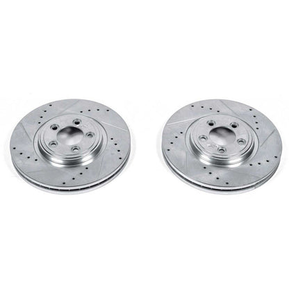 PowerStop Power Stop 06-08 Jaguar S-Type Front Evolution Drilled & Slotted Rotors - Pair EBR1082XPR