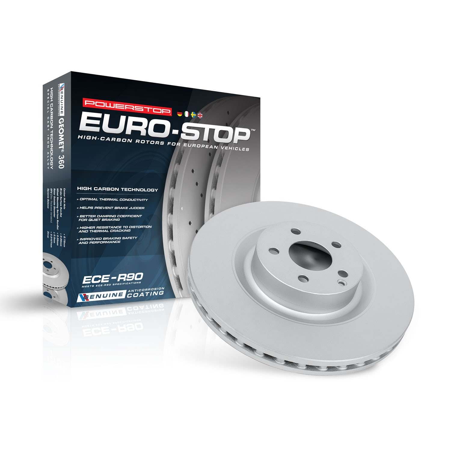PowerStop Power Stop 2008 Audi A3 Rear Evolution High Carbon Geomet Coated Rotor EBR1202EVC