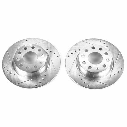 PowerStop Power Stop 10-13 Audi A3 Rear Evolution Drilled & Slotted Rotors - Pair EBR1204XPR