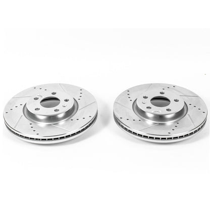 PowerStop Power Stop 12-16 Audi A4 Front Evolution Drilled & Slotted Rotors - Pair EBR1208XPR